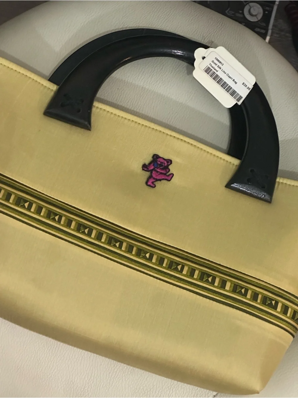 NWT Grateful Dead Dancing Bear Silk Bag